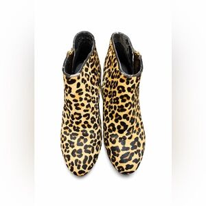 Kimchi Blue Leopard Print Ankle Booties in Tan & Black